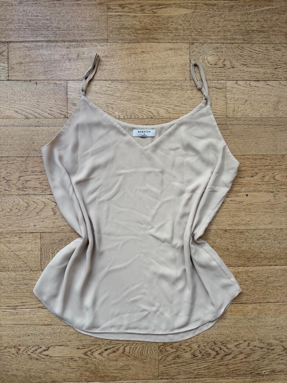 90s Minimalist Babaton Beige Cami Top